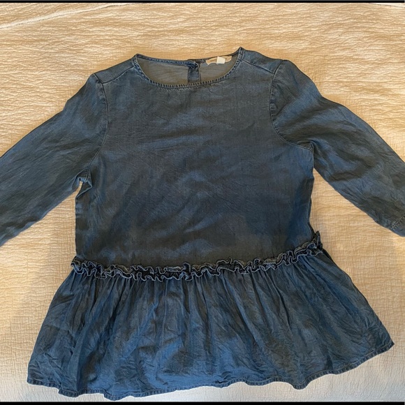 Tops - Beach lunch lounge: denim shirt